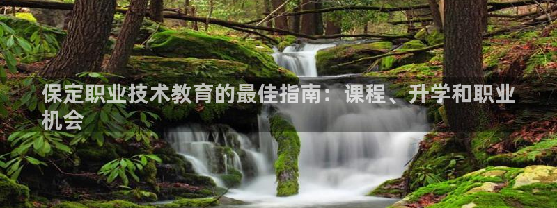 ag8亚洲国际集团j9|保定职业技术教育的最佳指南：课程、升学和职业
机会